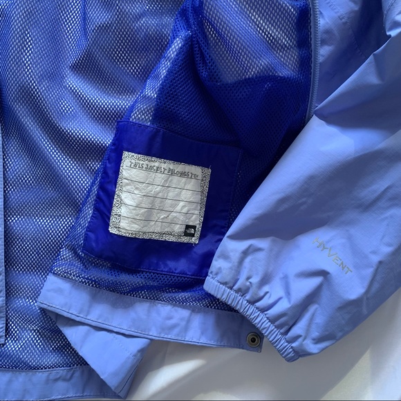 North Face Periwinkle Size Large Light Reflective Rain Jacket - Picture 4 of 4